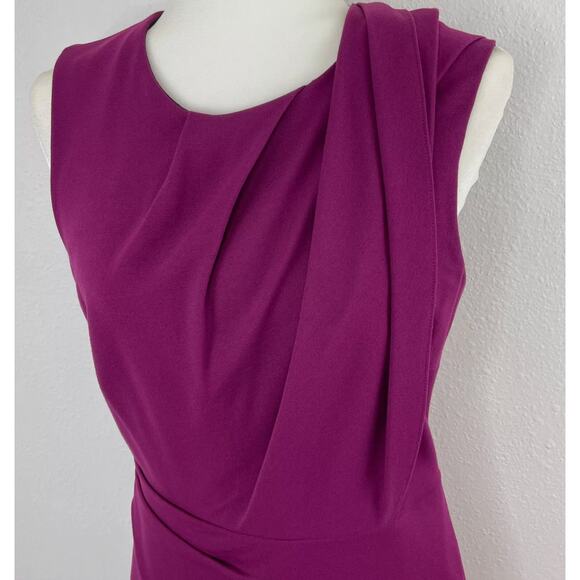 Kobi Halperin Burgundy Purple Ruched Dress – Size 10 - Picture 4 of 9